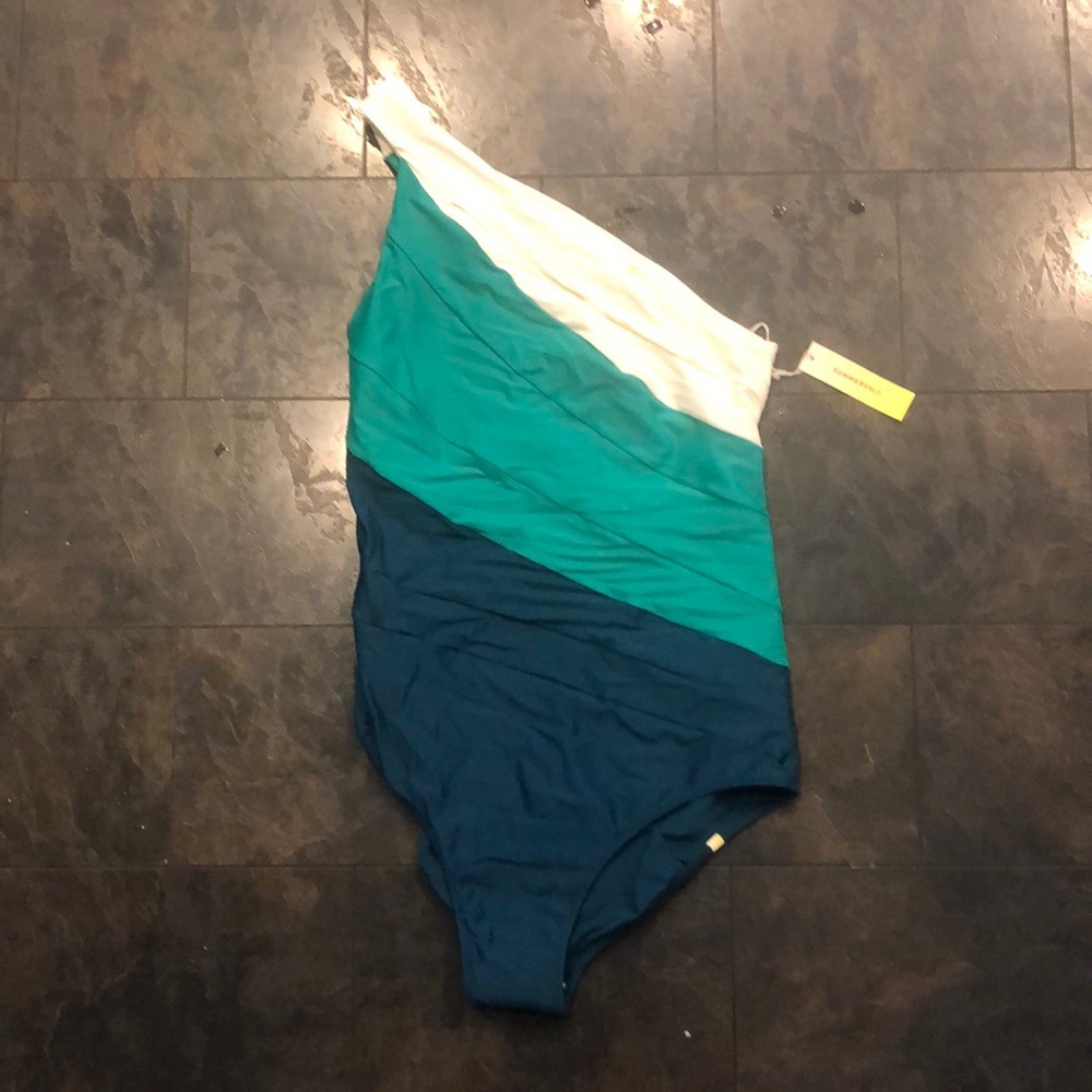Summersalt sidestroke one piece - seagreen/teal